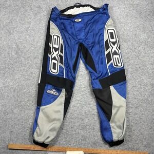 AXO Sport Mens 36x31 Motocross Pants Blue Silver Black